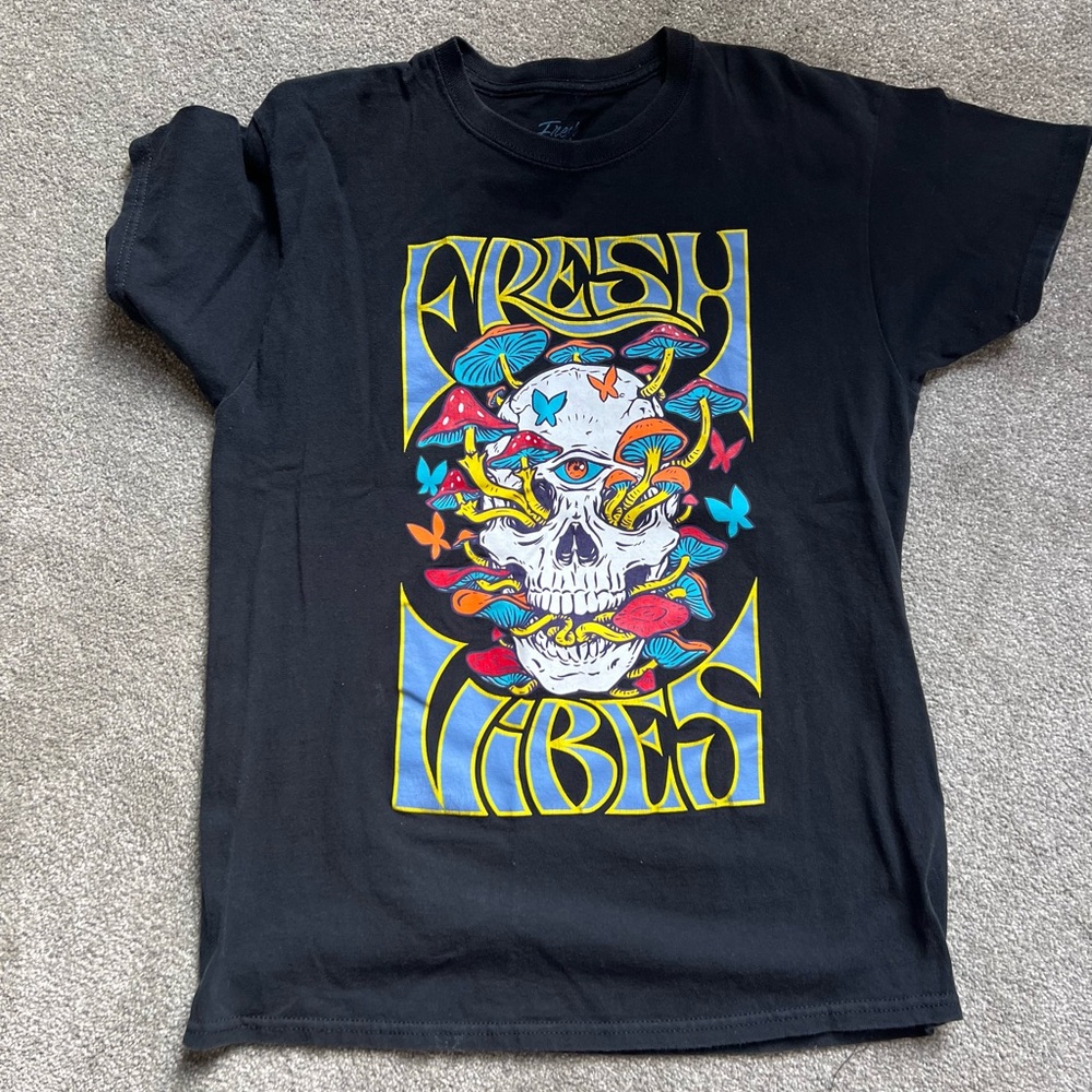 Fresh Vibes Black Graphic T-Shirt